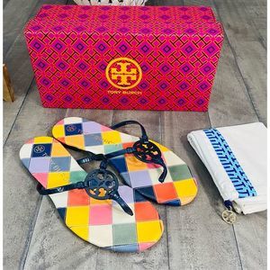 Tory Burch Miller Double-T Slide Sandals 8.5